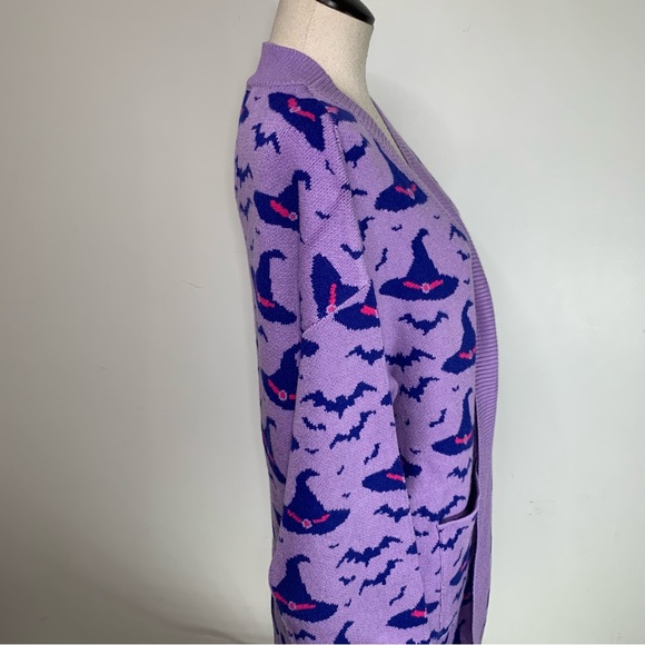 NEW Halloween Plus Size Purple Cardigan Witches Hat by Magnolia Place - Picture 8 of 16